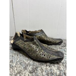 Pikolinos Shoes Womens 41 10 Romana Slip In Caged Witchy Boho Olive Earthy